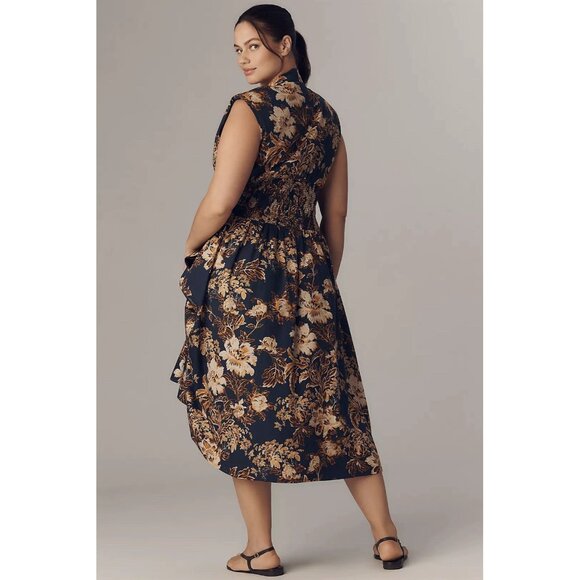 NWT Size 1X - Anthropologie The Tommie Cotton Zip-Front Midi Dress (NWT US$ 178) - Picture 3 of 16